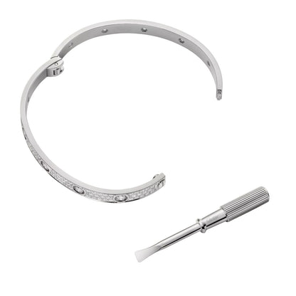 [Azure Tears]CLASSIC 6.1MM LOVE BANGLE - 10-DIAMOND FULL PAVÉ