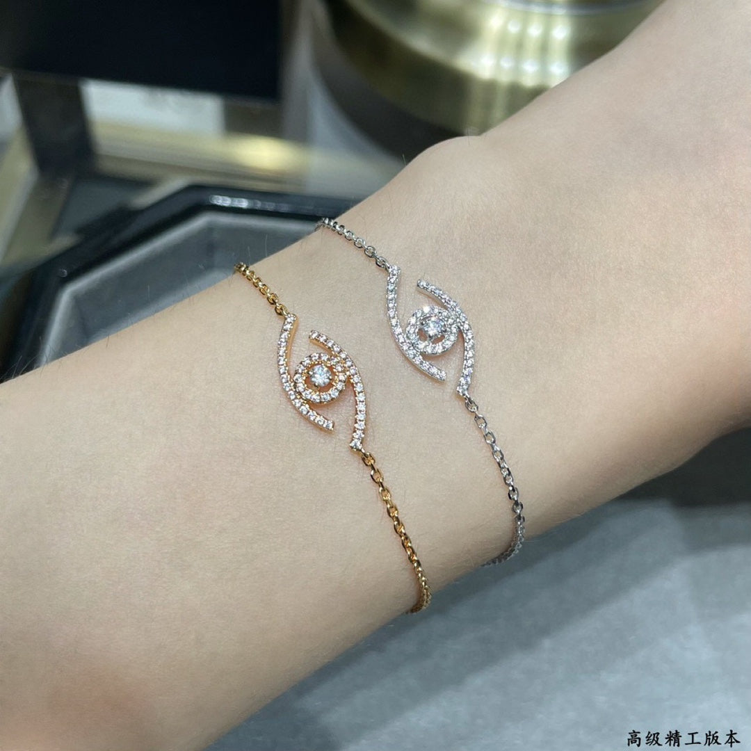 [Azure Tears]LUCKY EYE PAVÉ-SET DIAMOND BRACELET