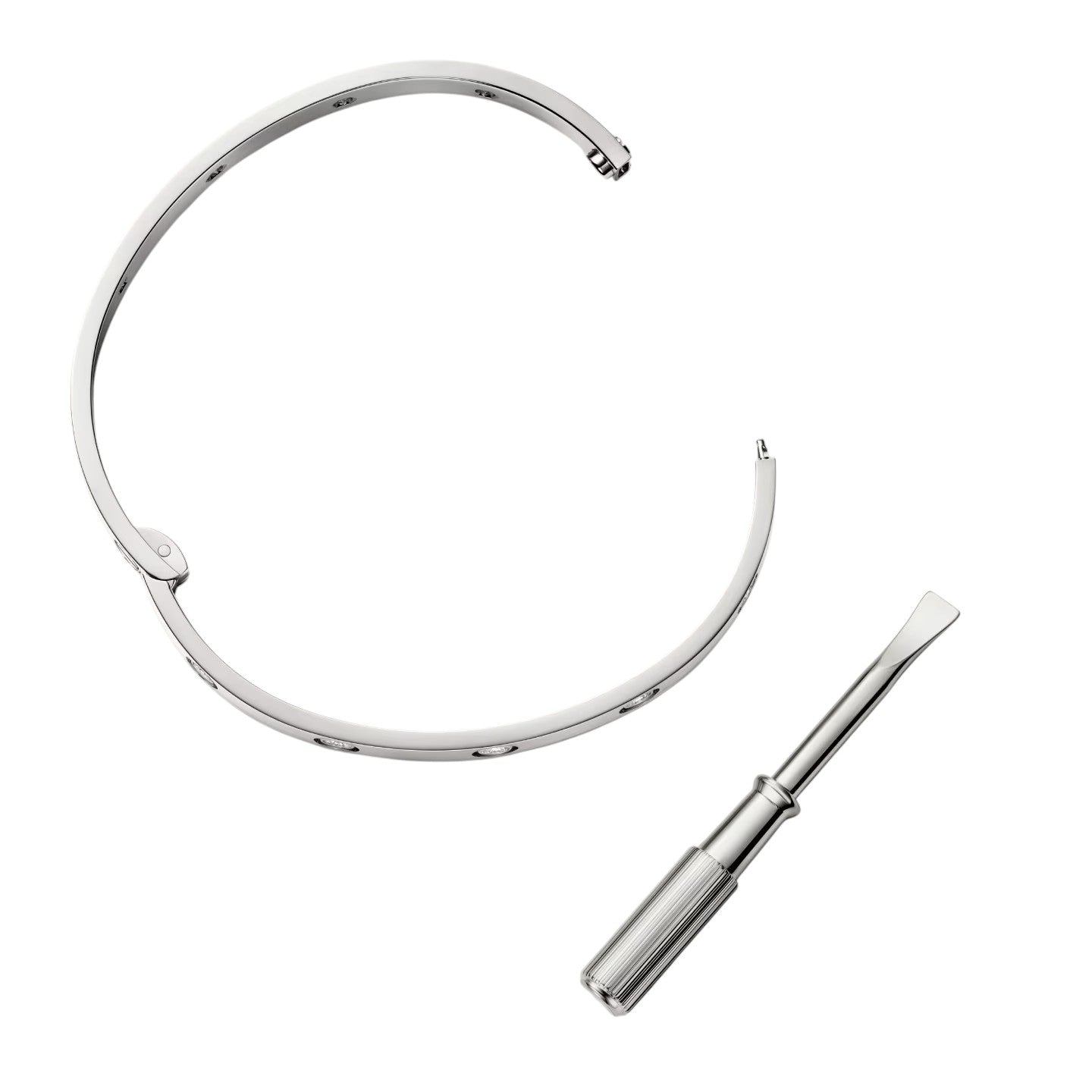 [Azure Tears]CLASSIC 6.1MM LOVE SINGLE-SCREW CLOSURE BANGLE - 10-DIAMOND