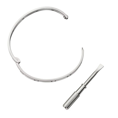 [Azure Tears]CLASSIC 6.1MM LOVE SINGLE-SCREW CLOSURE BANGLE - 10-DIAMOND