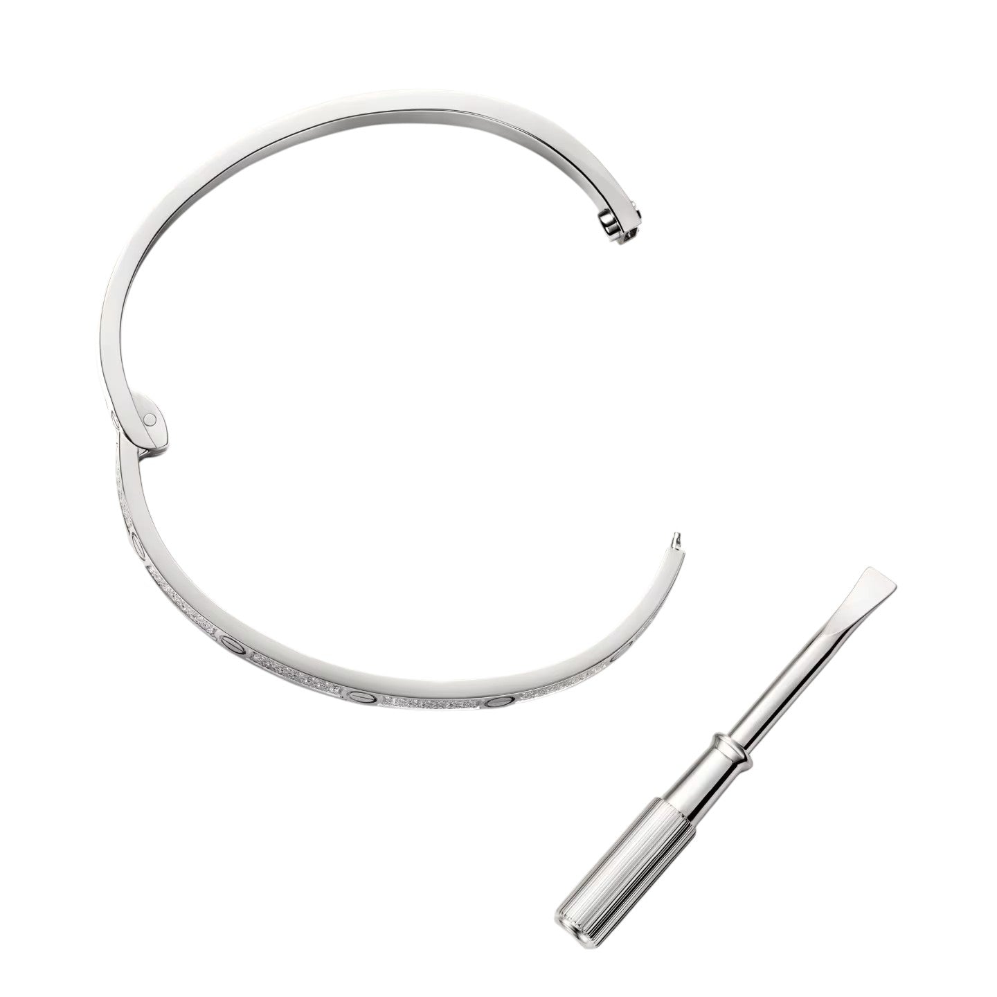 [Azure Tears]CLASSIC 3.65MM LOVE FULL PAVE BANGLE
