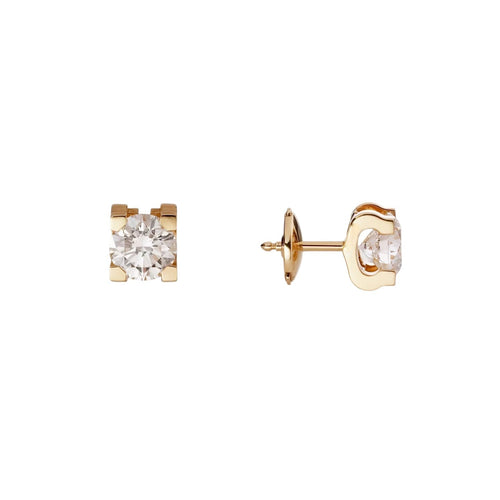 [Azure Tears]C DE DIAMOND STUD EARRINGS