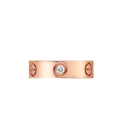 [Azure Tears]LOVE 5.5MM 3 DIAMONDS RING