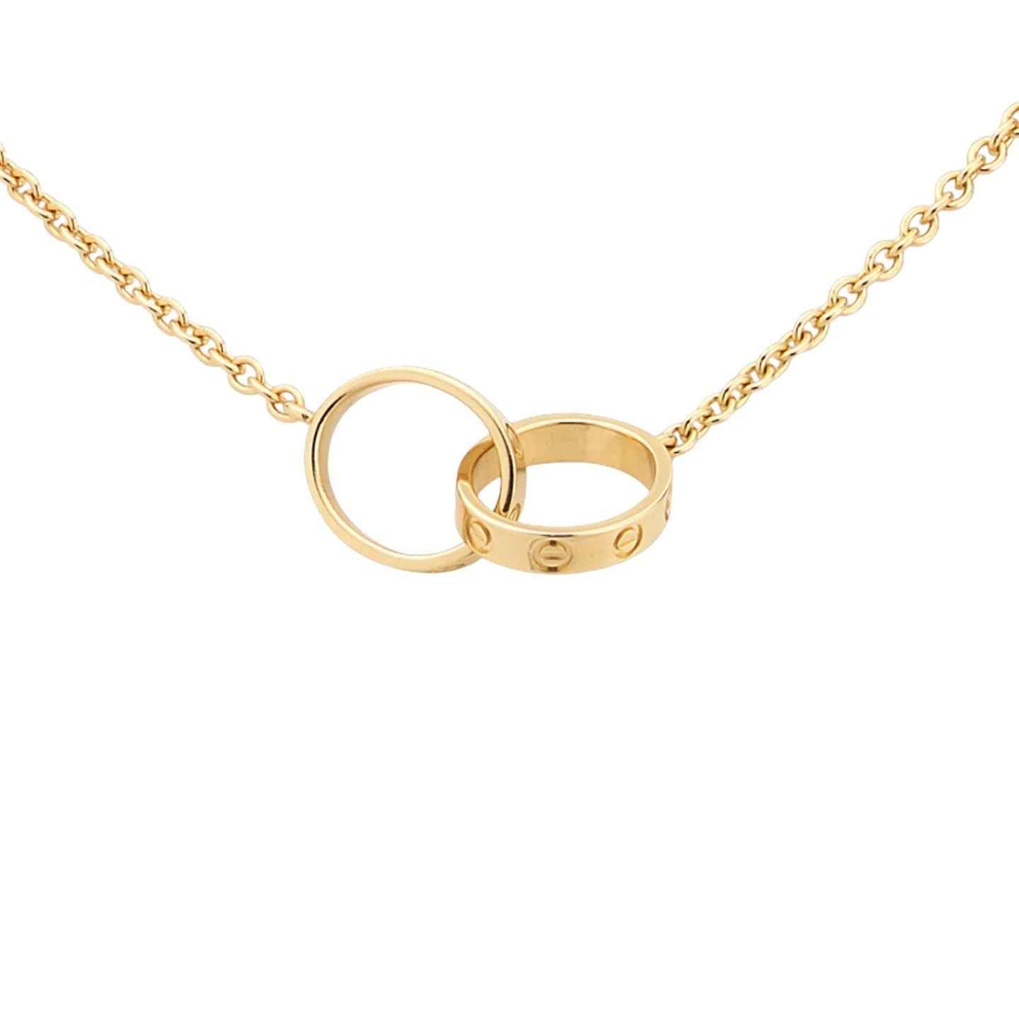 [Azure Tears]LOVE DOUBLE-RING PENDANT NECKLACE