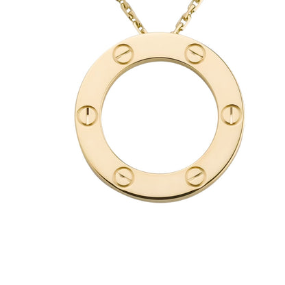 [Azure Tears]LOVE LARGE CIRCULAR PENDANT NECKLACE