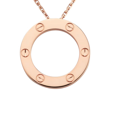 [Azure Tears]LOVE LARGE CIRCULAR PENDANT NECKLACE