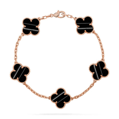 [Azure Tears]LUCKY CLOVER 5-MOTIF BRACELET - PULSE STONE COLLECTION