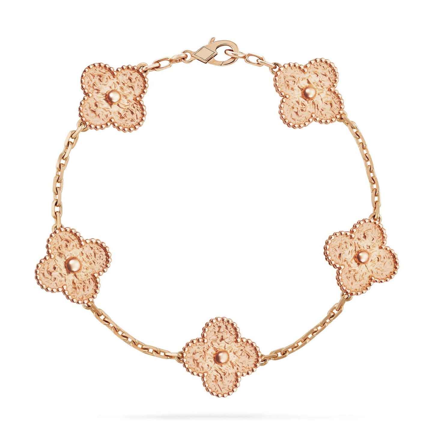 [Azure Tears]LUCKY CLOVER 5-MOTIF BRACELET - BRONZING