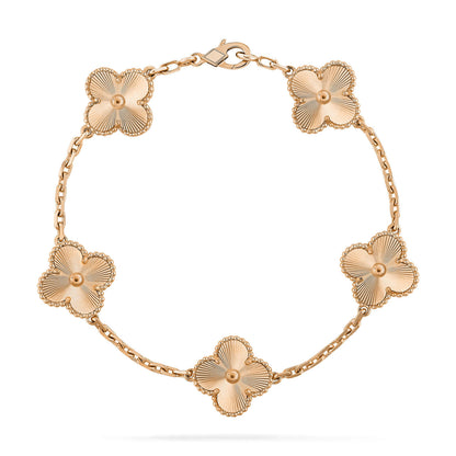 [Azure Tears]LUCKY CLOVER 5-MOTIF BRACELET - LASER COLLECTION