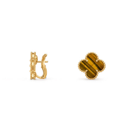 [Azure Tears]15MM CLOVER FLOWER STUD EARRINGS GOLD COLLECTION