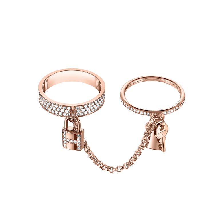 [Azure Tears]HM KELLY CLOCHETTE DOUBLE RING IN  WITH DIAMONDS
