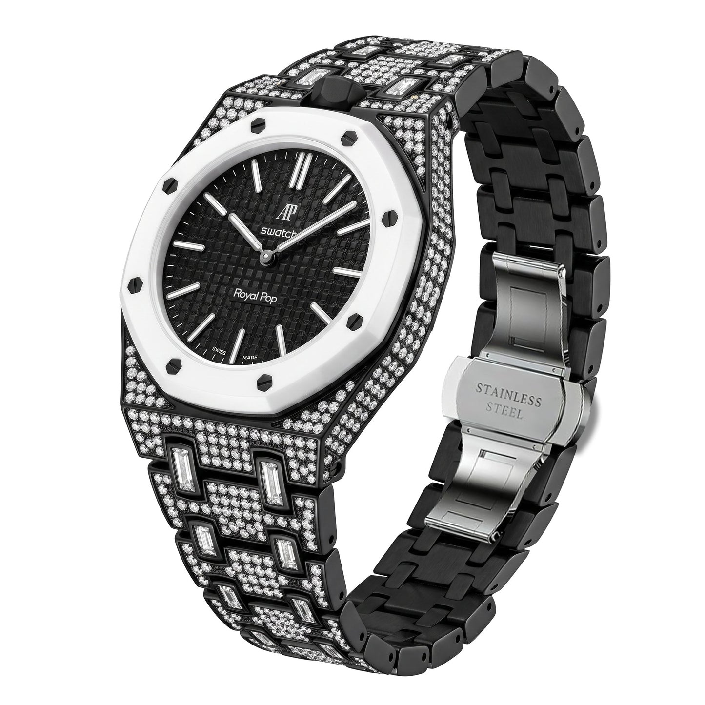 [Azure Tears]Royal Oak Pop Exclusive Bioceramic Case & Bioceramic Strap Full Diamond