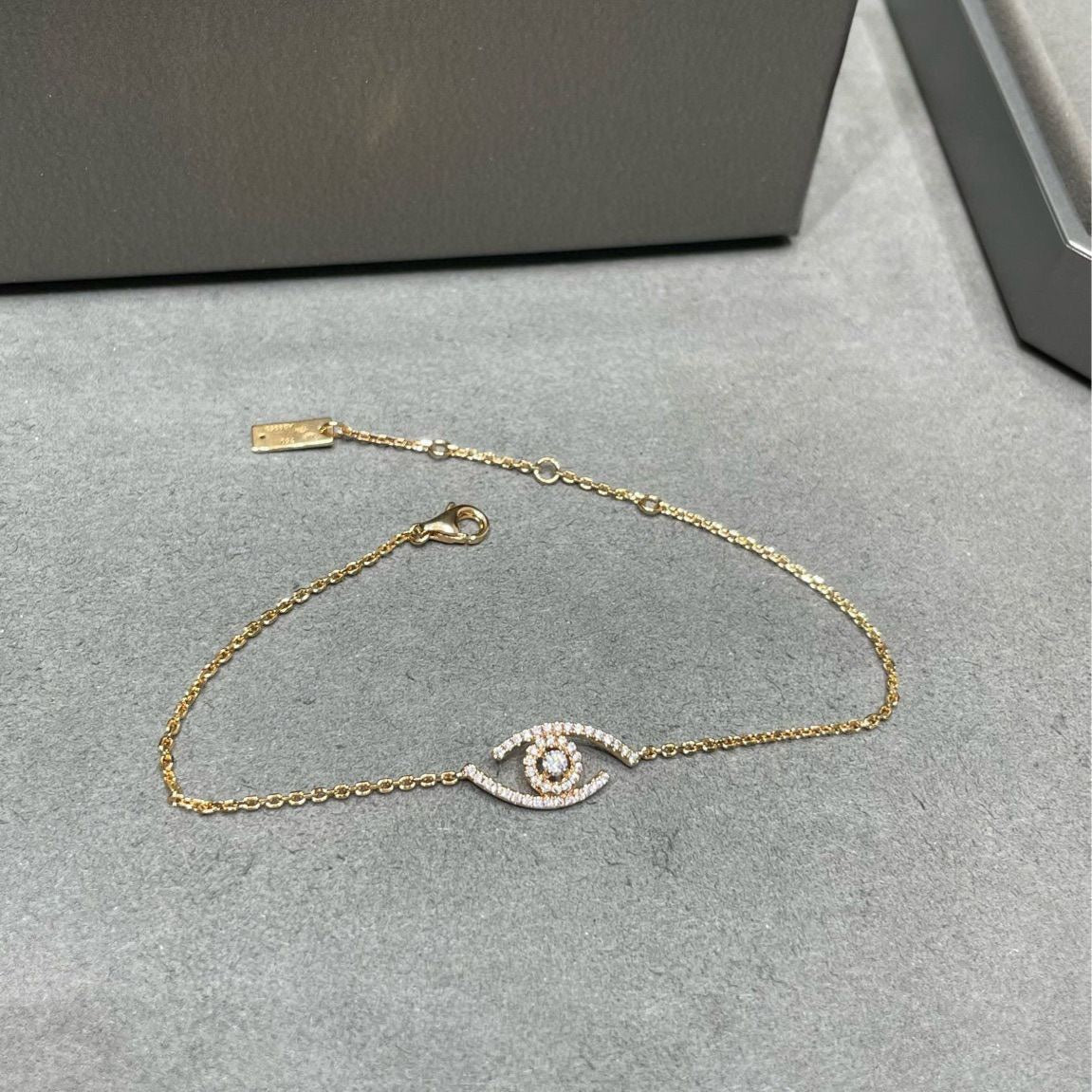 [Azure Tears]LUCKY EYE PAVÉ-SET DIAMOND BRACELET