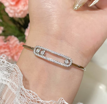 [Azure Tears]MOVE PAVÉ DIAMOND BANGLE BRACELET M