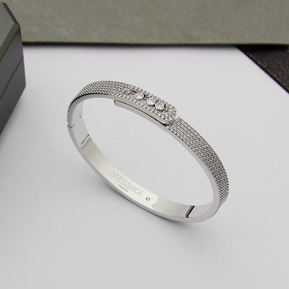 [Azure Tears]MOVE NOA FULL-PAVÉ DIAMOND BANGLE BRACELET