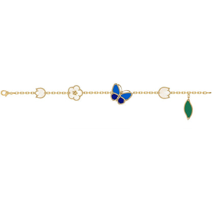 [Azure Tears]SPRING ENCHANTMENT BUTTERFLY & FLORAL CHARM BRACELET