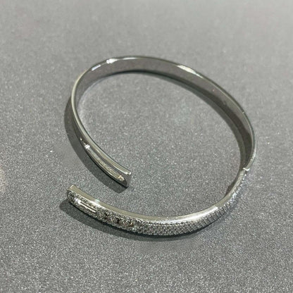 [Azure Tears]MOVE NOA PAVÉ DIAMOND BANGLE BRACELET