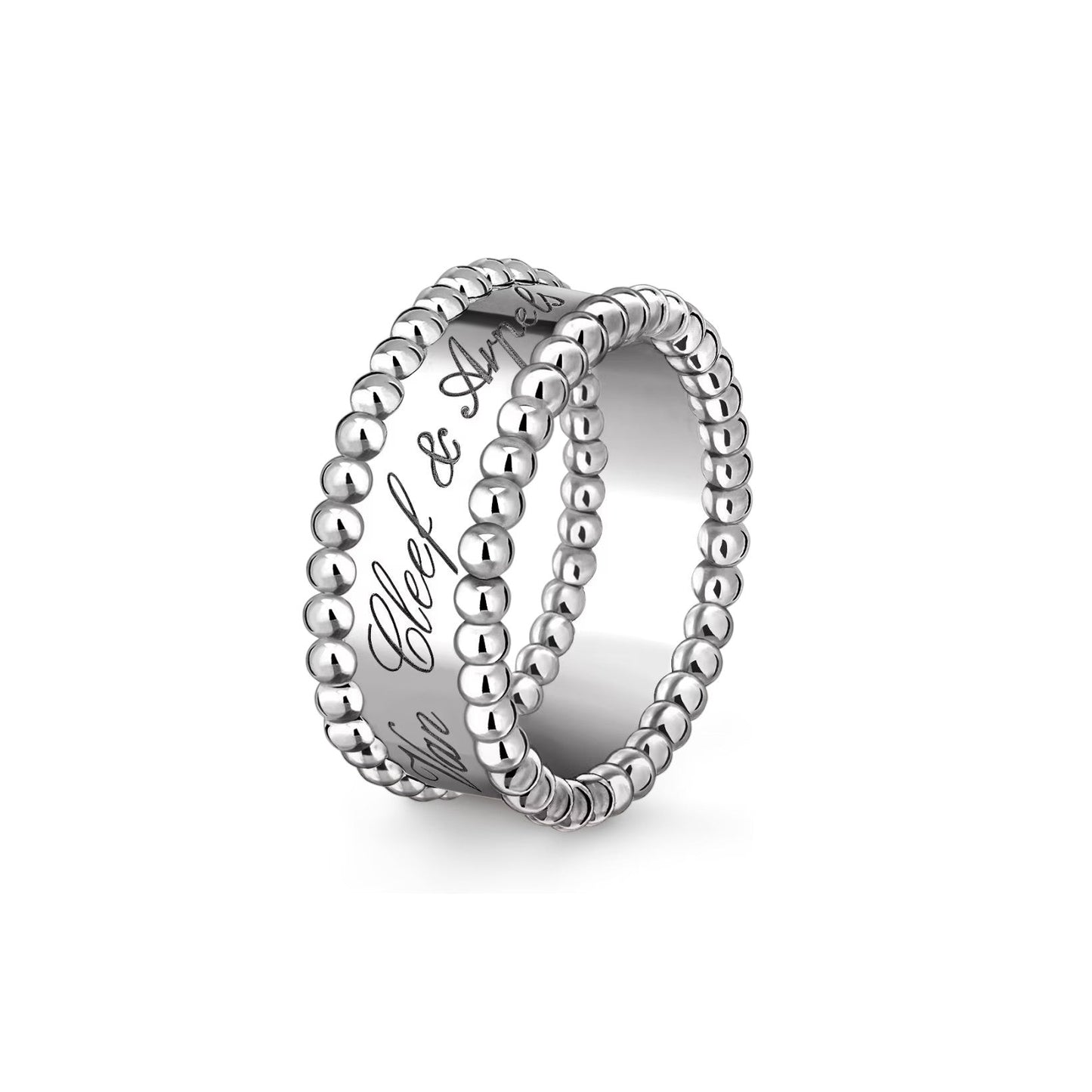 [Azure Tears]SIGNATURE DUAL-BEADED BAND RING