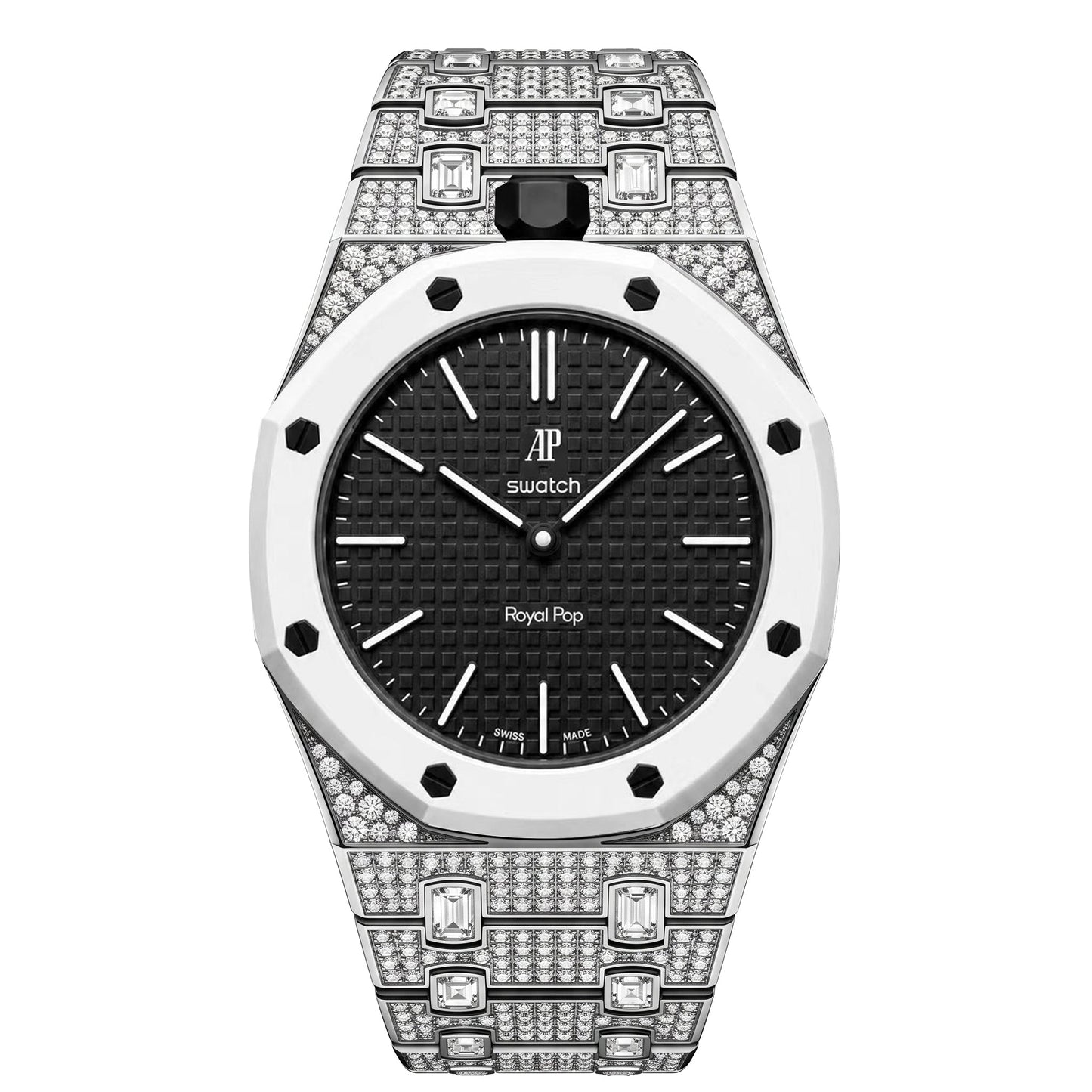 [Azure Tears]Royal Oak Pop Exclusive Bioceramic Case & Bioceramic Strap Full Diamond