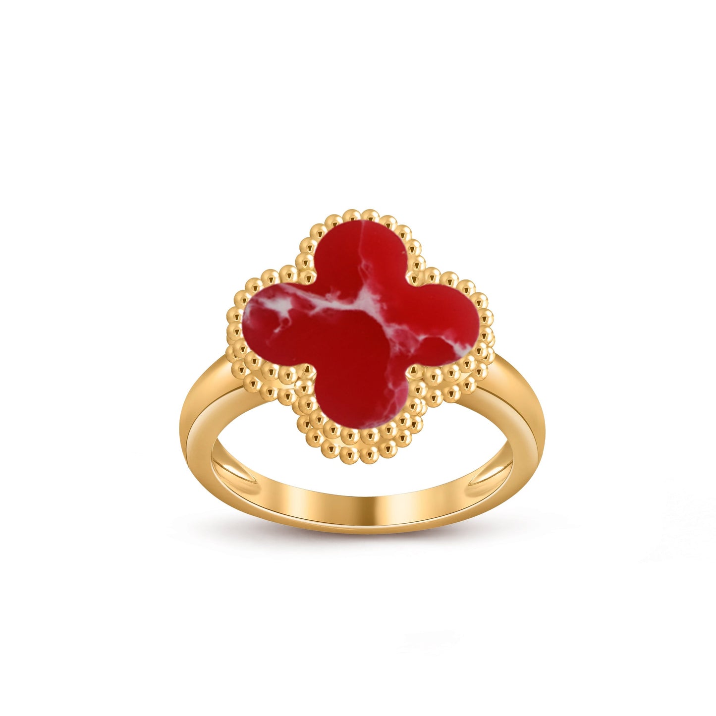 [Azure Tears]LUCKY CLOVER VINTAGE GOLD RING COLLECTION