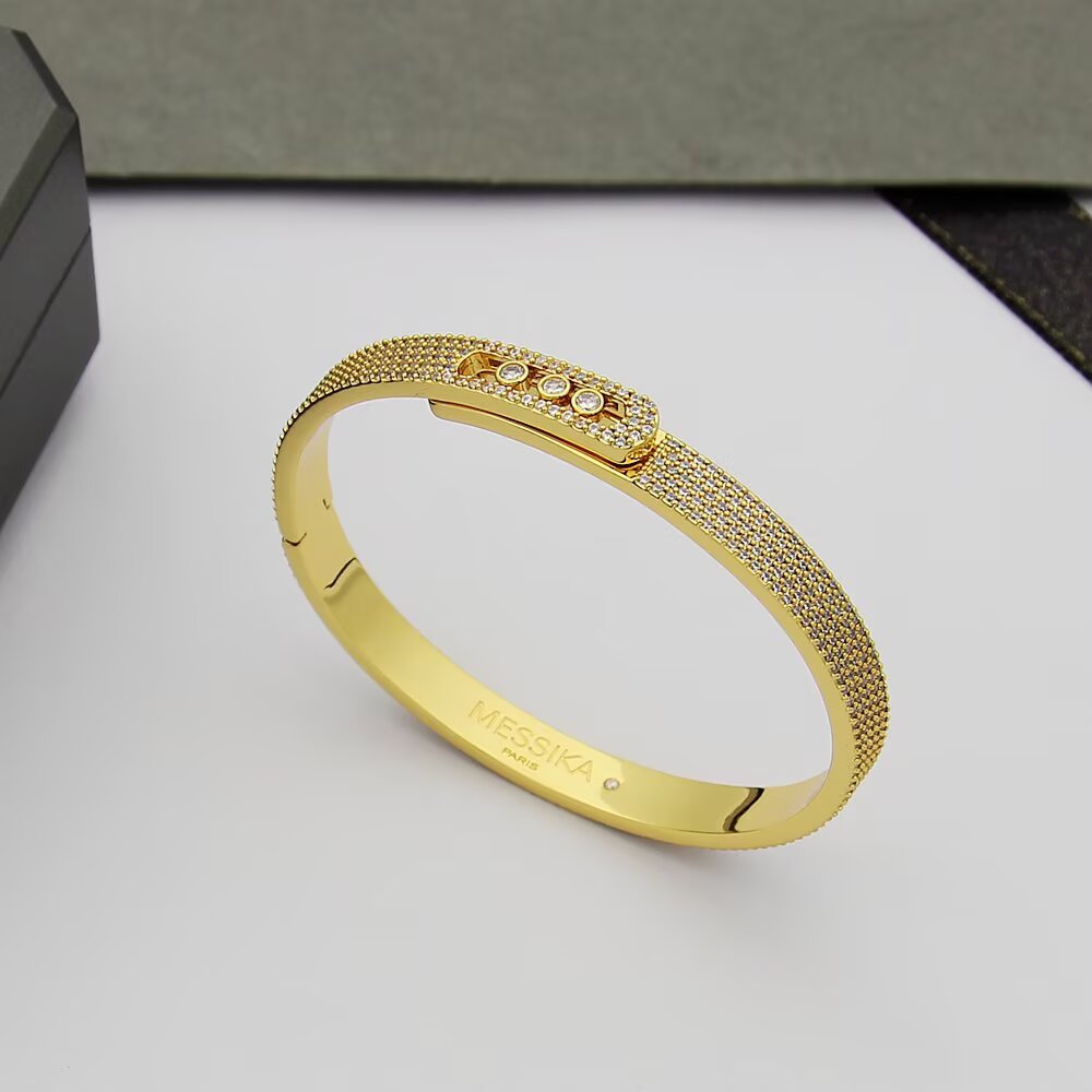 [Azure Tears]MOVE NOA FULL-PAVÉ DIAMOND BANGLE BRACELET
