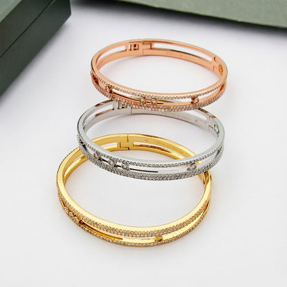 [Azure Tears]MOVE ROMANE PAVÉ DIAMOND BANGLE BRACELET