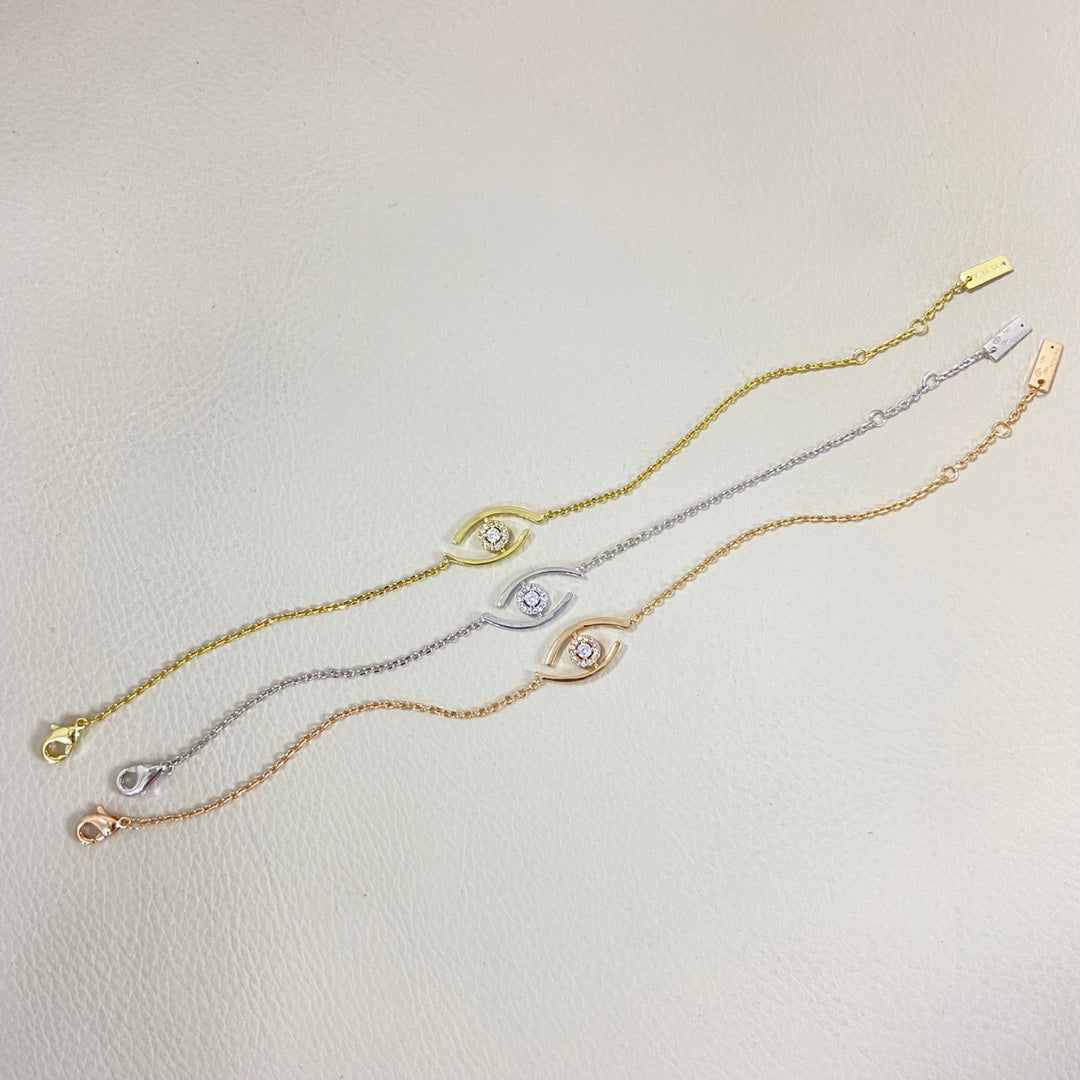 [Azure Tears]LUCKY EYE PAVÉ-SET DIAMOND BRACELET