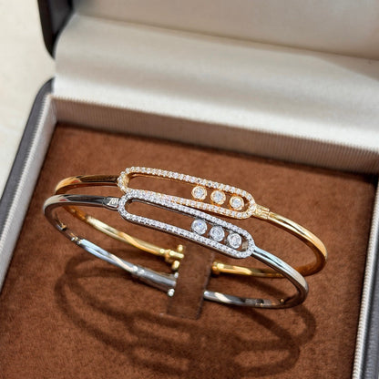 [Azure Tears]MOVE PAVÉ DIAMOND BANGLE BRACELET M