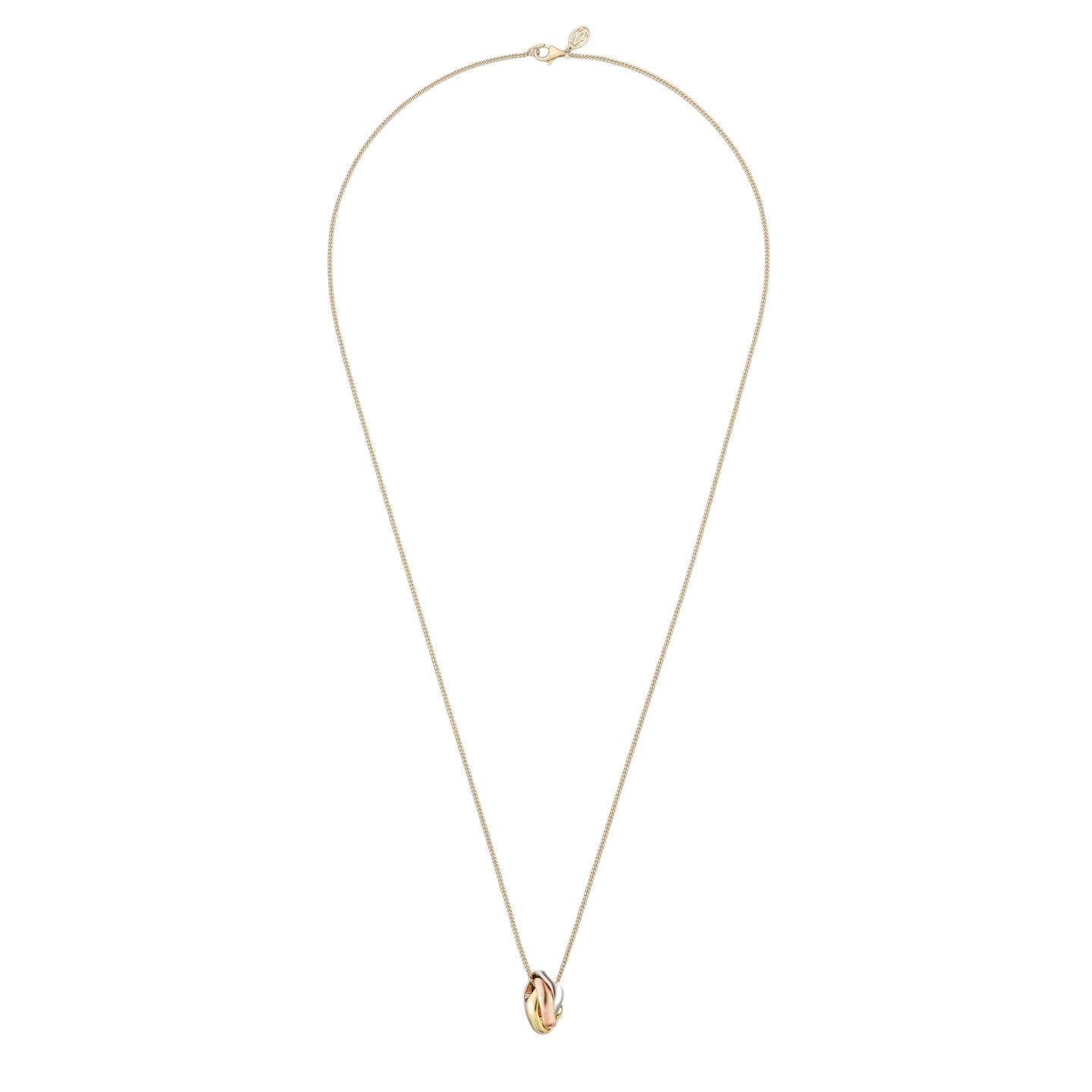 [Azure Tears]TRI-COLOR SQUARE RING NECKLACE
