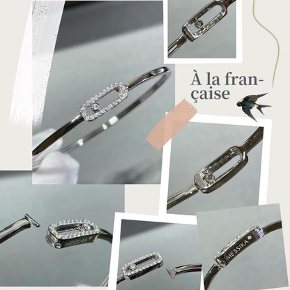 [Azure Tears]MOVE UNO PAVÉ FLEX BANGLE (MEDIUM)