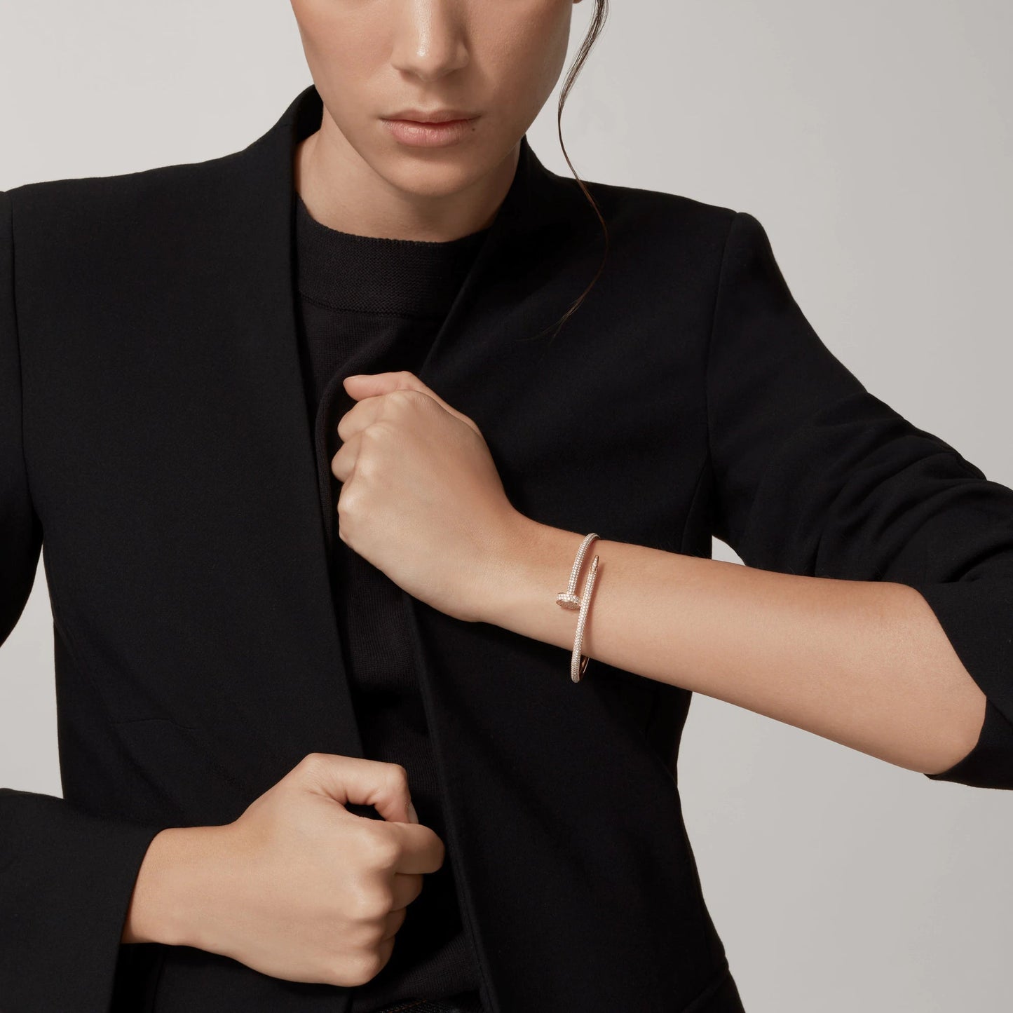 [Azure Tears]JUSTE UN CLOU 3.5MM FULL PAVÉ NAIL BANGLE