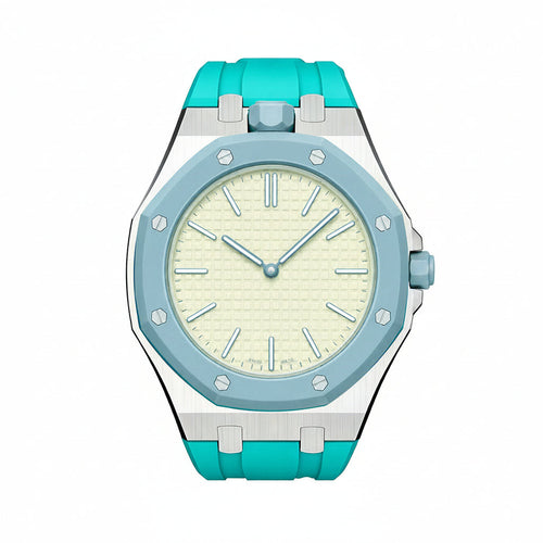 [Azure Tears]OAK POP SKY BLUE STEEL SILICONE STRAP