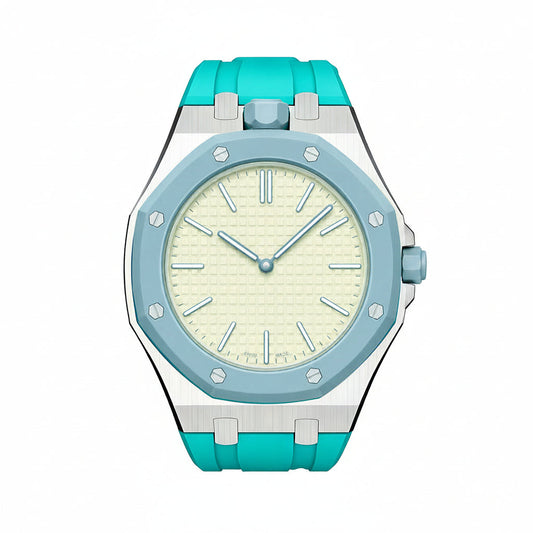 [Azure Tears]OAK POP SKY BLUE STEEL SILICONE STRAP
