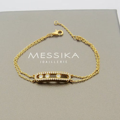 [Azure Tears]MOVE CLASSIQUE PAVÉ DIAMOND BRACELET