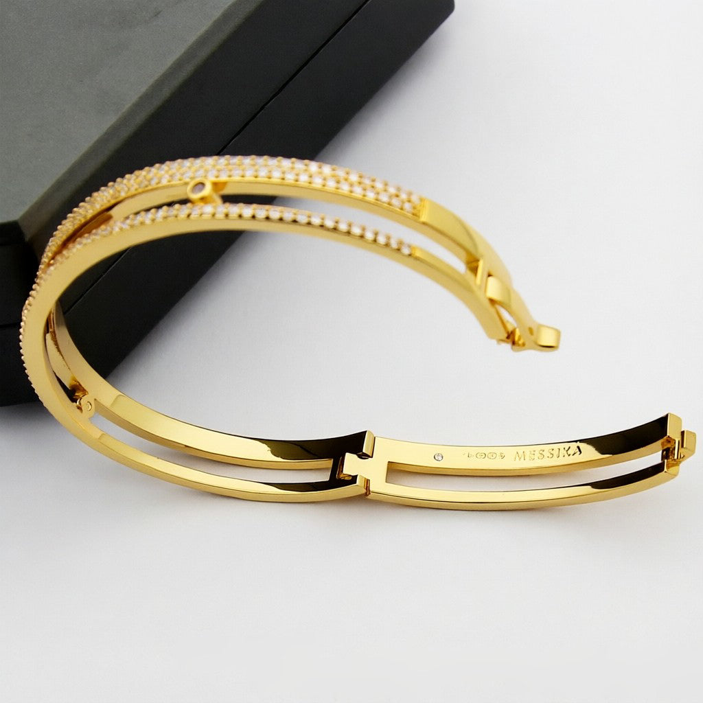 [Azure Tears]MOVE ROMANE PAVÉ DIAMOND BANGLE BRACELET
