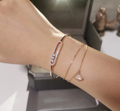 [Azure Tears]MOVE PAVÉ DIAMOND BANGLE BRACELET M
