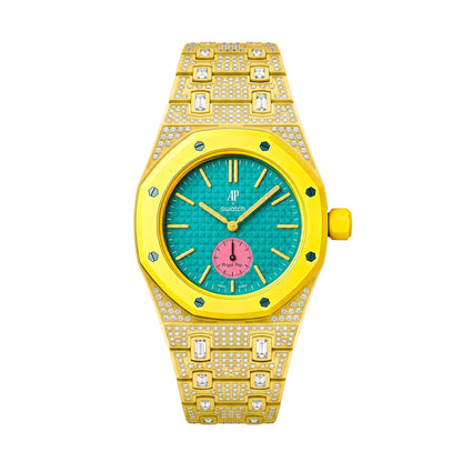 [Azure Tears]Royal Oak Pop Exclusive Bioceramic Case & Bioceramic Strap Full Diamond