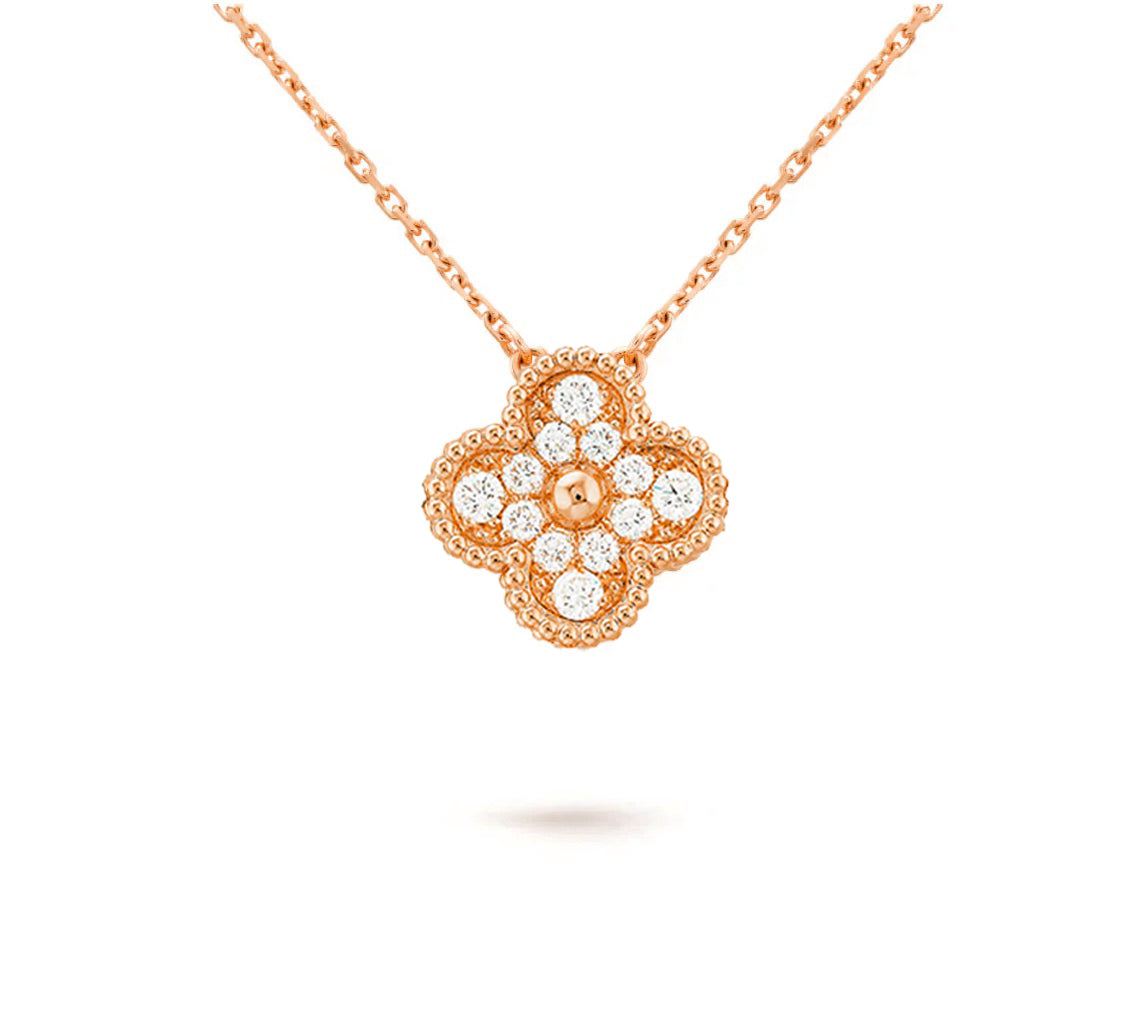 [Azure Tears]15MM CLOVER FLOWER PENDANT NECKLACE COLLECTION
