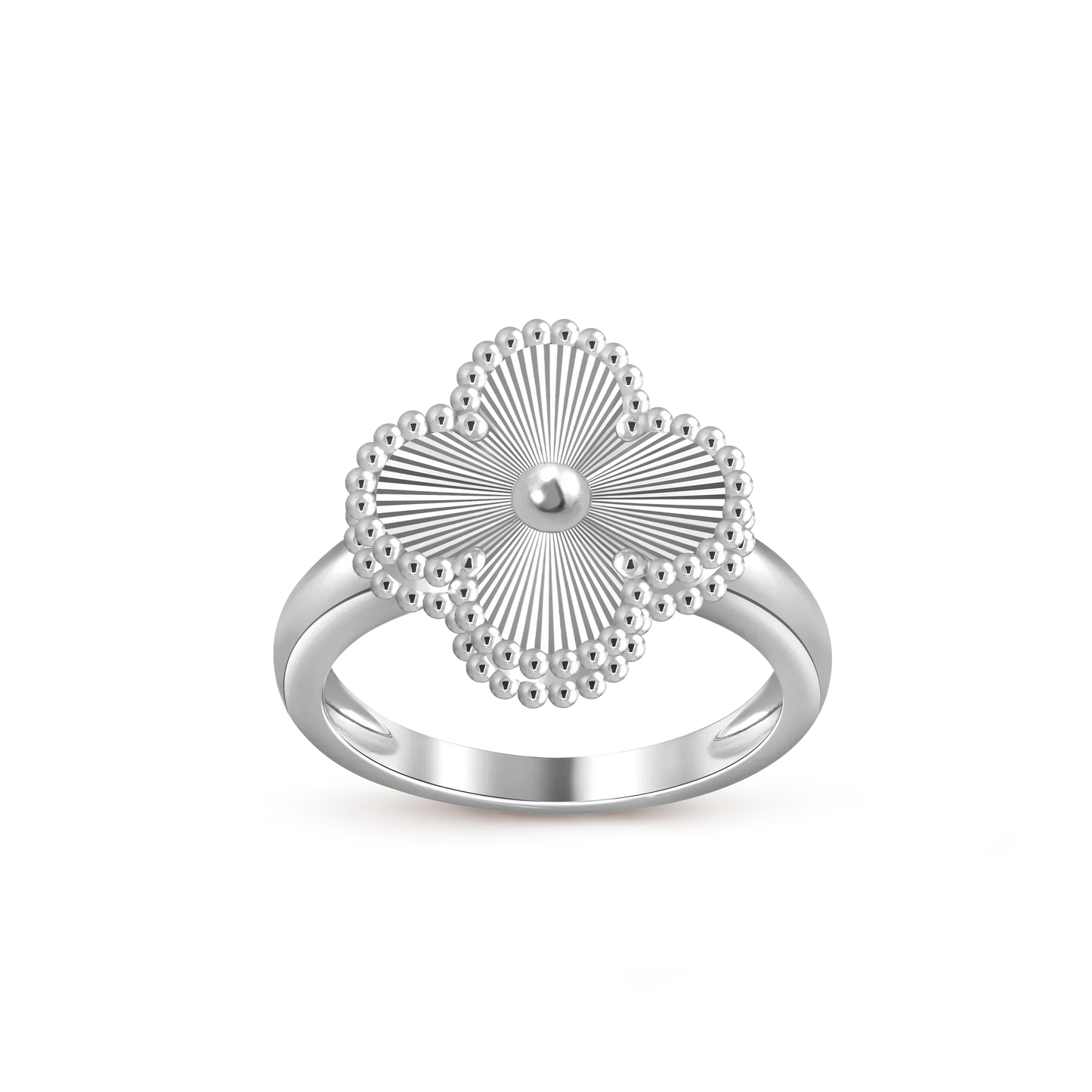 [Azure Tears]LUCKY CLOVER VINTAGE WHITE GOLD RING COLLECTION