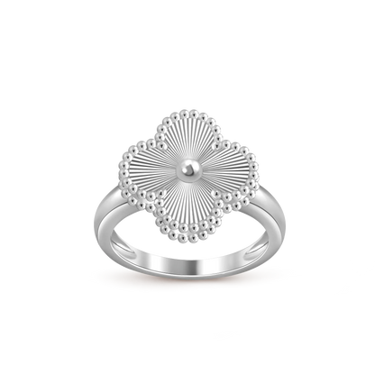 [Azure Tears]LUCKY CLOVER VINTAGE WHITE GOLD RING COLLECTION