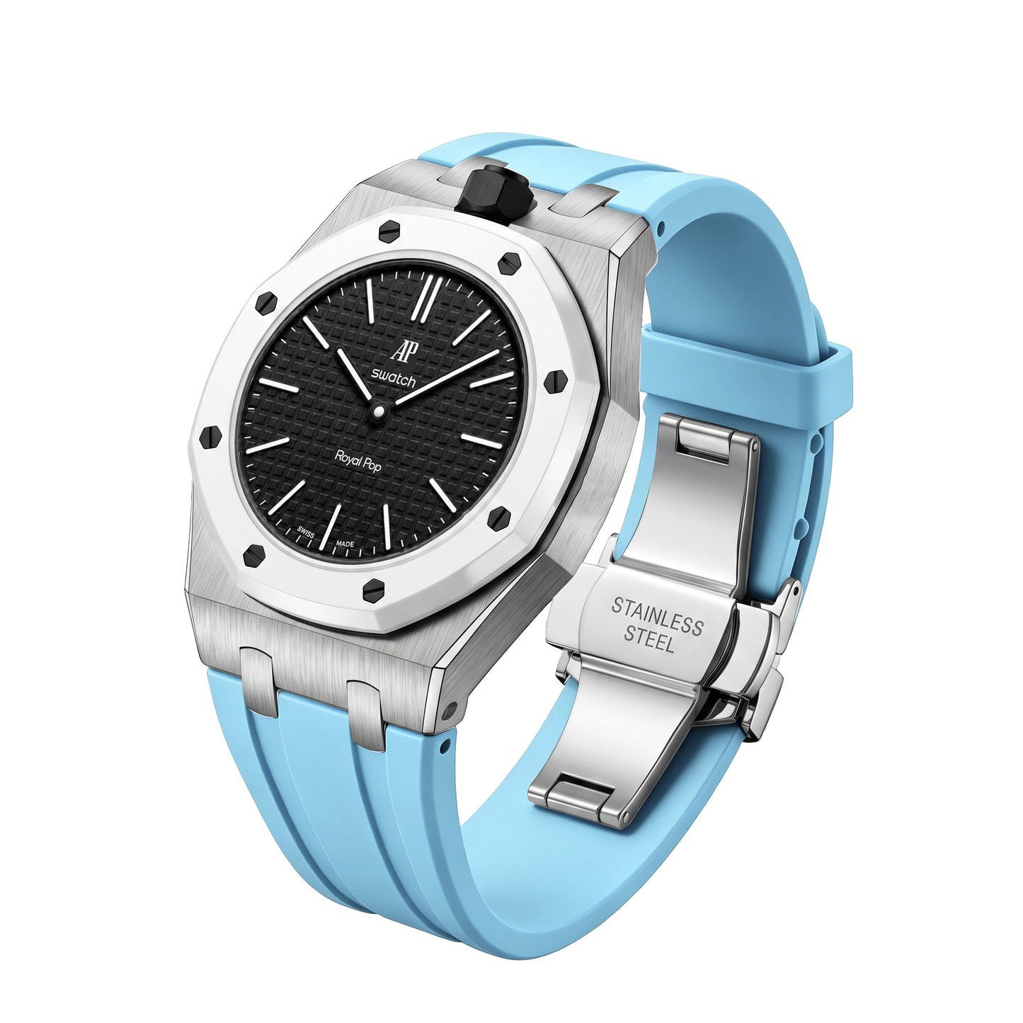 [Azure Tears]Royal Oak Pop Exclusive Steel Case & Silicone Strap With Cradle