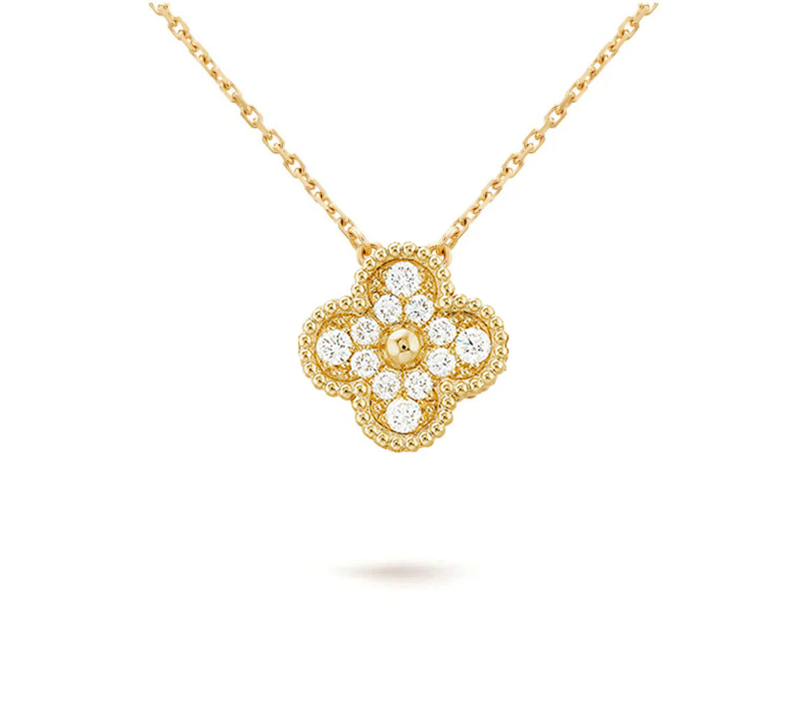[Azure Tears]15MM CLOVER FLOWER PENDANT NECKLACE COLLECTION