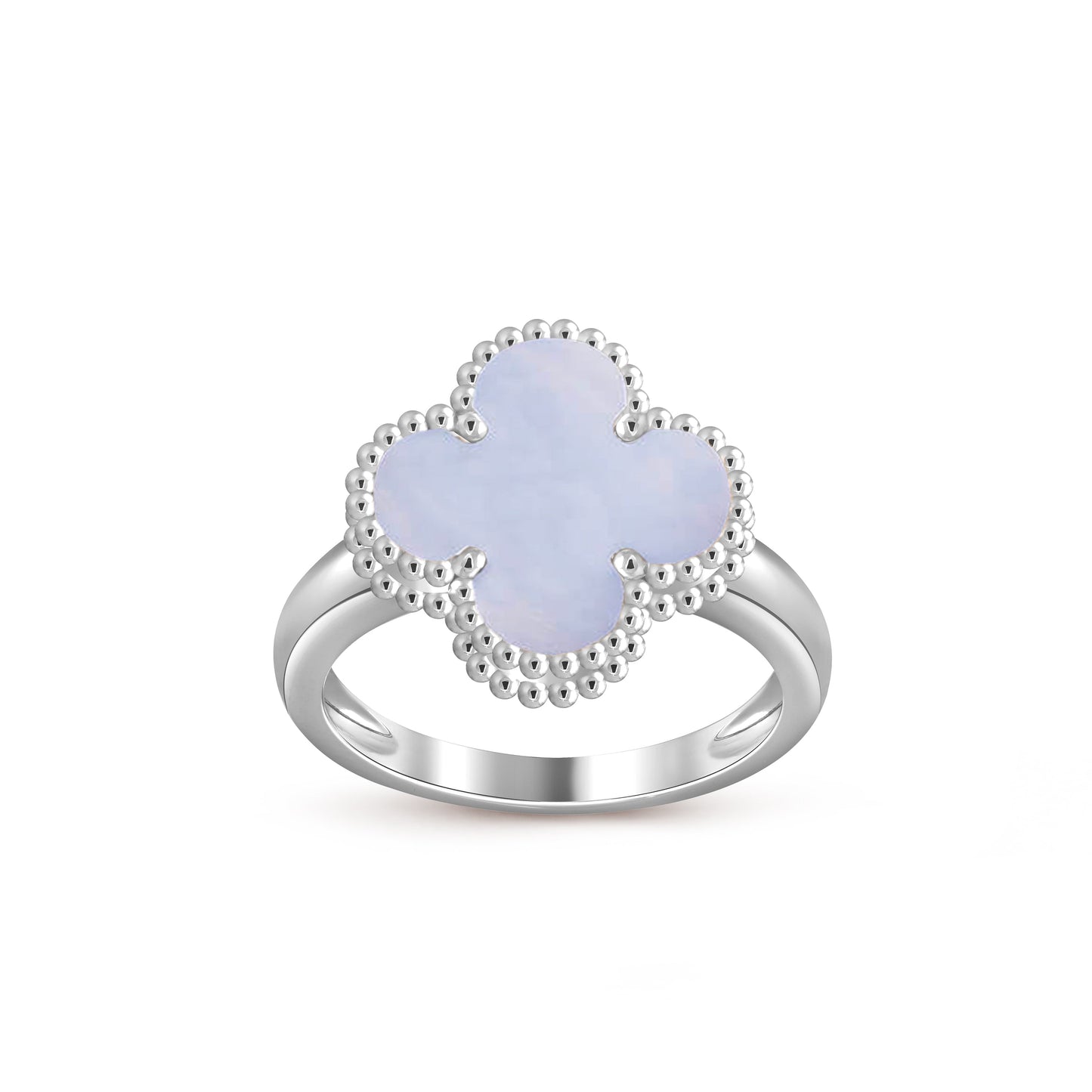 [Azure Tears]LUCKY CLOVER VINTAGE WHITE GOLD RING COLLECTION