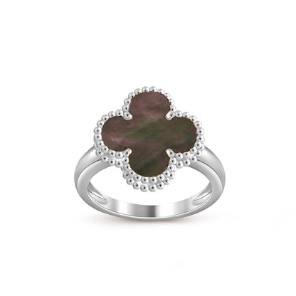 [Azure Tears]LUCKY CLOVER VINTAGE WHITE GOLD RING COLLECTION