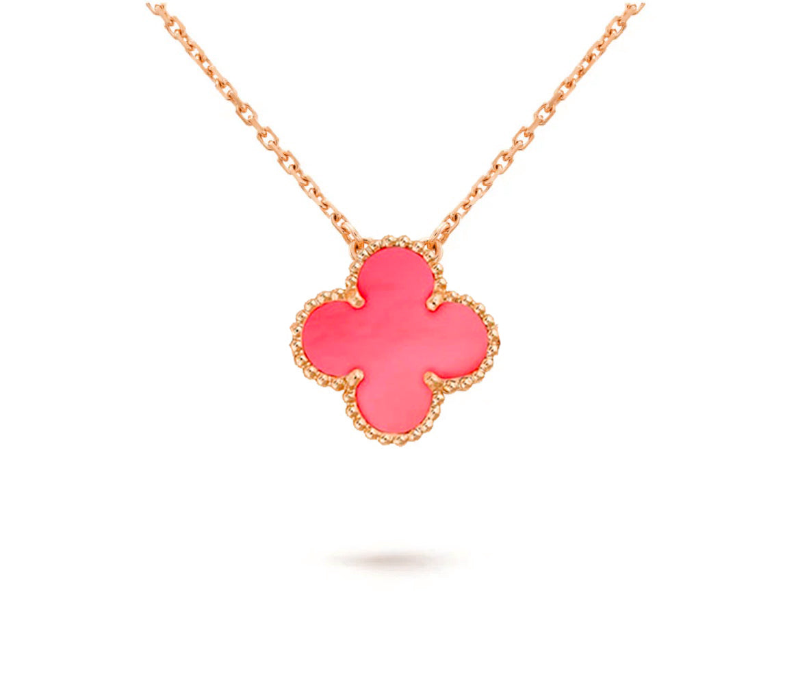 [Azure Tears]15MM CLOVER FLOWER PENDANT NECKLACE COLLECTION