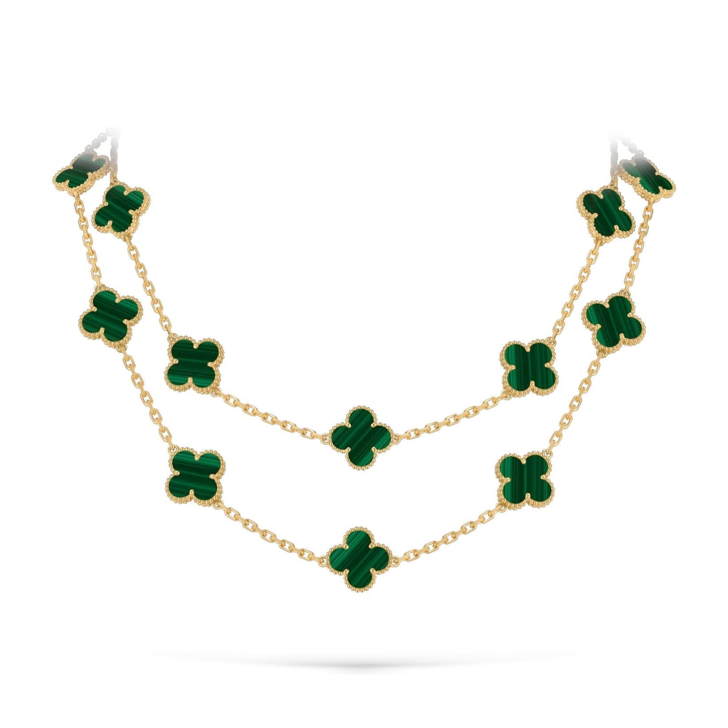 [Azure Tears]CLASSIC 20-MOTIF LUCKY CLOVER LONG NECKLACE GOLD COLLECTION