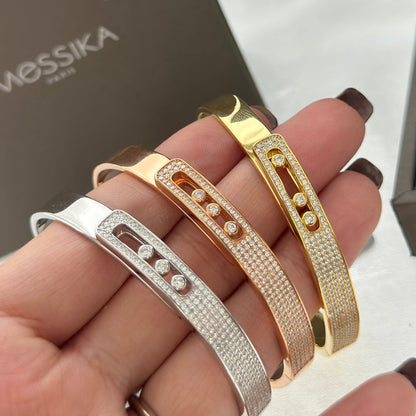 [Azure Tears]MOVE NOA PAVÉ DIAMOND BANGLE BRACELET