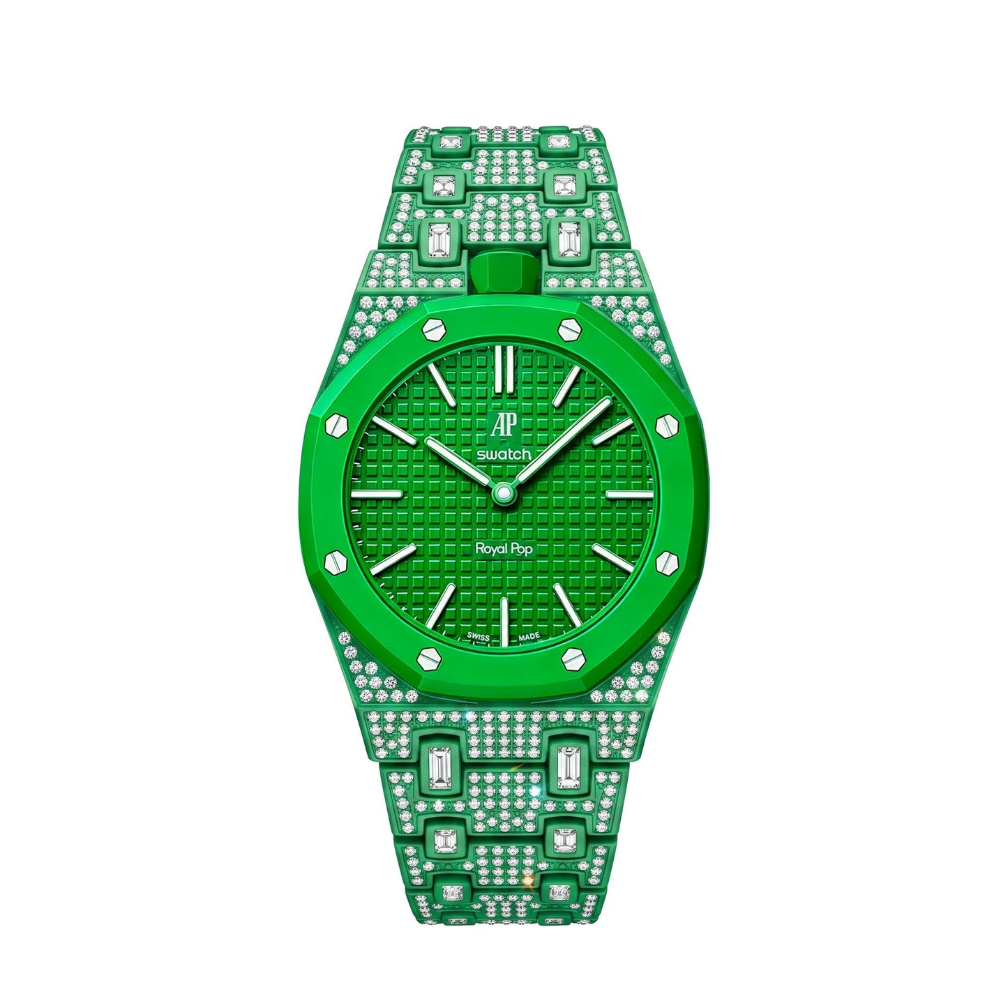 [Azure Tears]Royal Oak Pop Exclusive Bioceramic Case & Bioceramic Strap Full Diamond