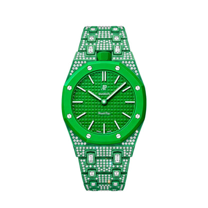 [Azure Tears]Royal Oak Pop Exclusive Bioceramic Case & Bioceramic Strap Full Diamond