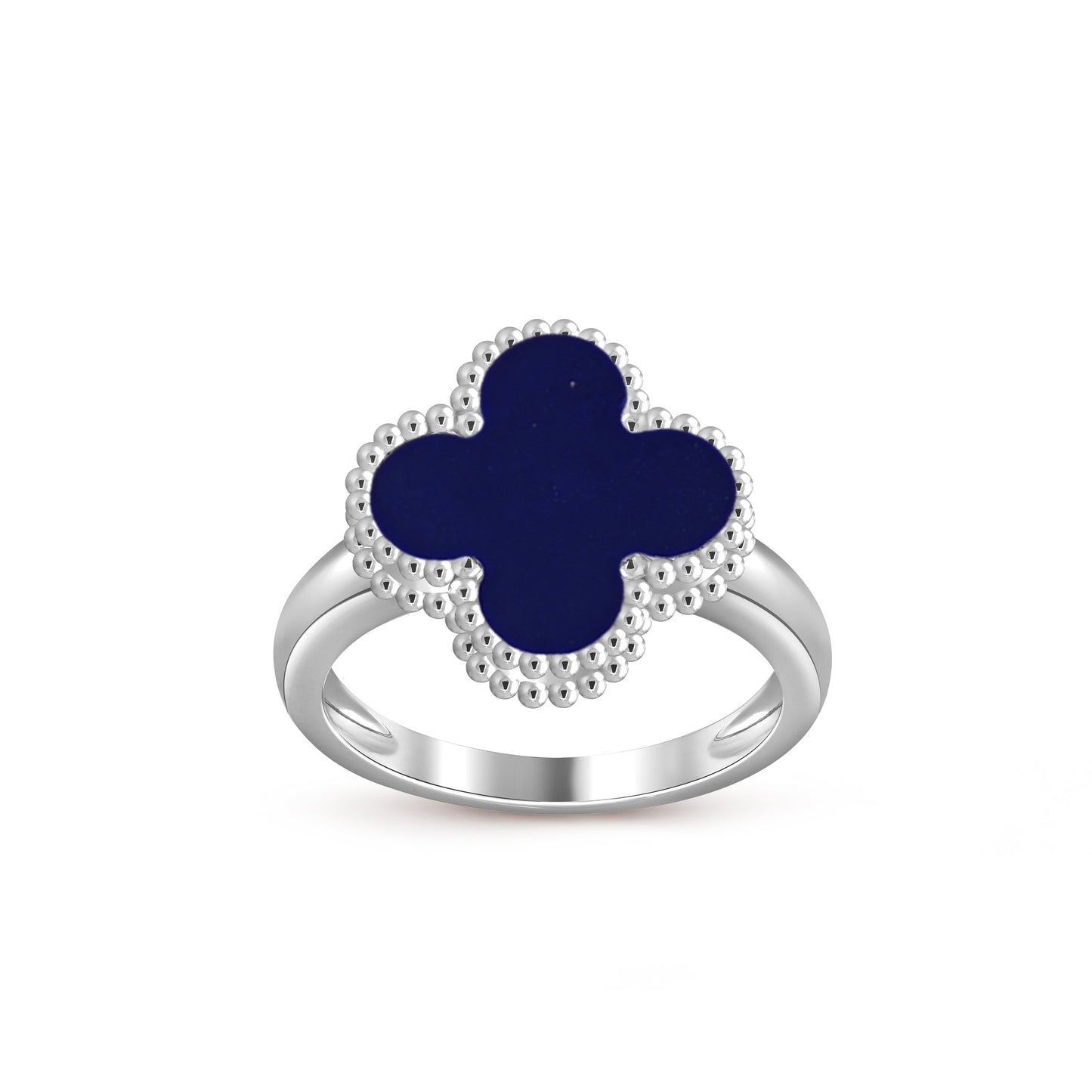 [Azure Tears]LUCKY CLOVER VINTAGE WHITE GOLD RING COLLECTION